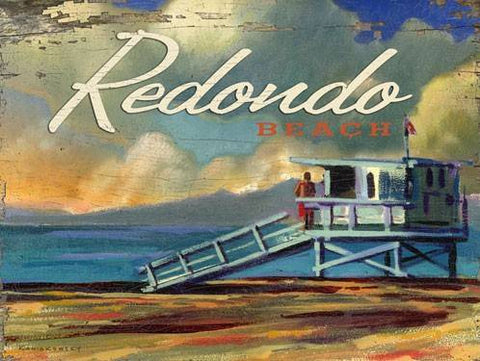 Redondo Beach Wood Sign 14x20 (36cm x 51cm) Planked