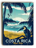 Costa Rica Wood Sign 9x12 (23cm x 31cm) Solid
