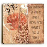 Emerson Quote Wood Sign 13x13 Planked