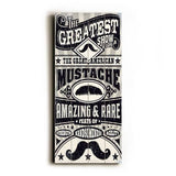 Mustache Wood Sign 10x24 (26cm x61cm) Planked