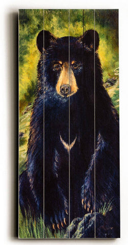 Bear Wood Sign 10x24 (26cm x61cm) Planked
