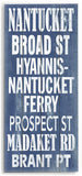 Nantucket Wood Sign 14x32 (36cm x82cm) Planked