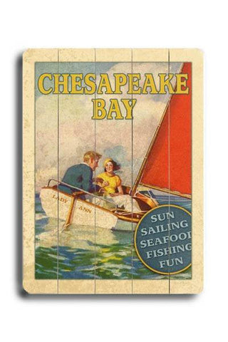 Chesapeake Bay Wood Sign 18x24 (46cm x 61cm) Planked
