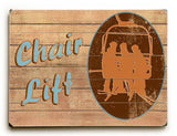 Chair Lift Wood Sign 25x34 (64cm x 87cm) Planked