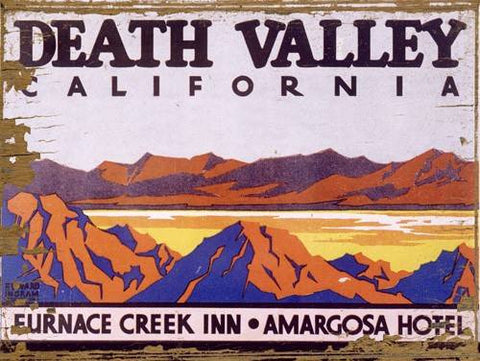 Death Valley California Furnace Creek Inn Amargosa Wood Sign 9x12 (23cm x 31cm) Solid