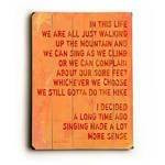 In this life red Wood Sign 9x12 (23cm x 31cm) Solid