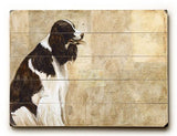 Black & White Dog Wood Sign 9x12 (23cm x 31cm) Solid