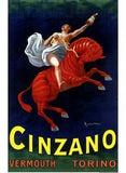 Leonetto Cappiello Cinzano Vermouth Torino Poster Wood Sign 18x24 (46cm x 61cm) Planked