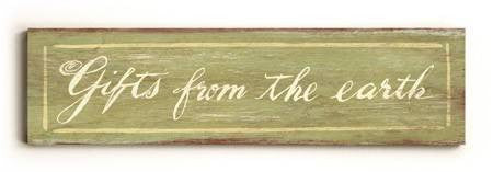0003-0135-Gifts from the earth Wood Sign 6x22 (16cm x56cm) Solid