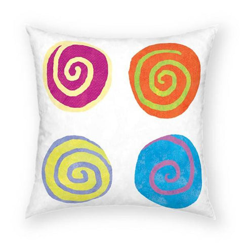 Polka Dots Swirl Pillow 18x18
