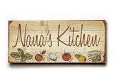 Nana's Kitchen Wood Sign 10x24 (26cm x61cm) Planked