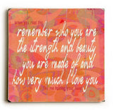 Remember Who You Are Wood Sign 18x18 (46cm x46cm) Planked