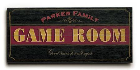 0003-2494-Game Room Wood Sign 10x24 (26cm x61cm) Planked