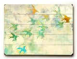 Flock of Color Wood Sign 9x12 (23cm x 31cm) Solid