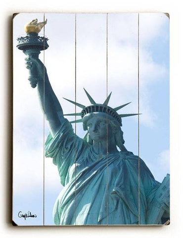 Statue Of Liberty Wood Sign 18x24 (46cm x 61cm) Planked