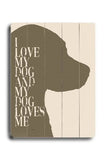 I love my dog #2 Wood Sign 12x16 Planked