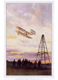 Wilbur Wright Aviation Biplane Wood Sign 14x20 (36cm x 51cm) Planked