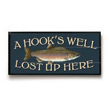 Hook's well lost Wood Sign 10x24 (26cm x61cm) Planked