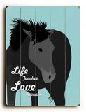Life Teaches Love Reveals Wood Sign 12x16 Planked