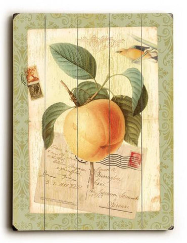 Peach Wood Sign 12x16 Planked