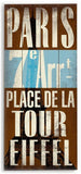 Paris Wood Sign 10x24 (26cm x61cm) Planked