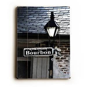 Bourbon Street Wood Sign 18x24 (46cm x 61cm) Planked