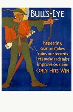 Robin Hood Archer Motivational Poster Wood Sign 9x12 (23cm x 31cm) Solid