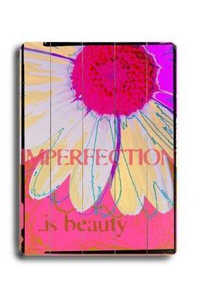 Imperfection is beauty Wood Sign 18x24 (46cm x 61cm) Planked