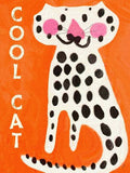 Cool Cat Wood Sign 12x16 Planked