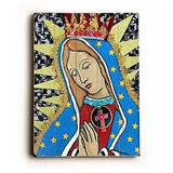 Virgin Mary Wood Sign 9x12 (23cm x 31cm) Solid