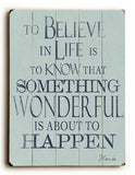 To Believe Wood Sign 14x20 (36cm x 51cm) Planked