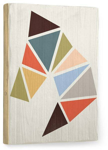 Abstract Geo Wood Sign 9x12 (23cm x 31cm) Solid
