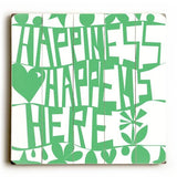Happiness Wood Sign 13x13 Planked