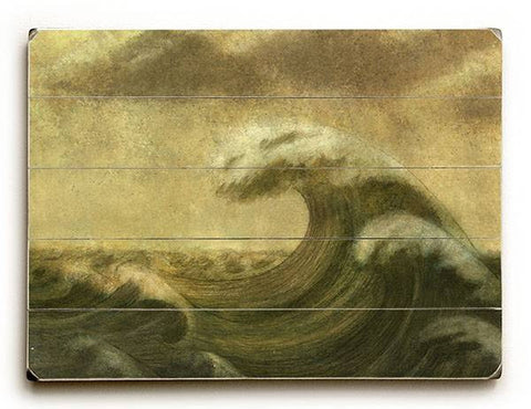 The Wave Wood Sign 25x34 (64cm x 87cm) Planked