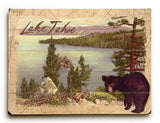 Lake Tahoe Wood Sign 14x20 (36cm x 51cm) Planked