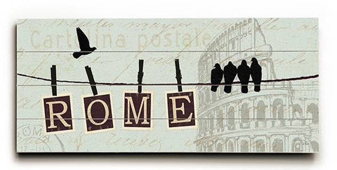 Migration - Rome Wood Sign 10x24 (26cm x61cm) Planked