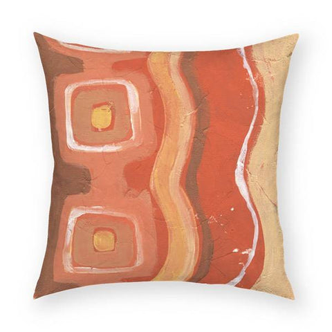 Waves and Squares Pillow 18x18