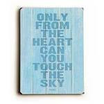 Only from the heart Wood Sign 18x24 (46cm x 61cm) Planked