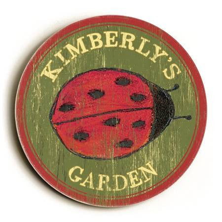 0003-2567-Ladybug Wood Sign 12x12 (31cm x31cm) Round
