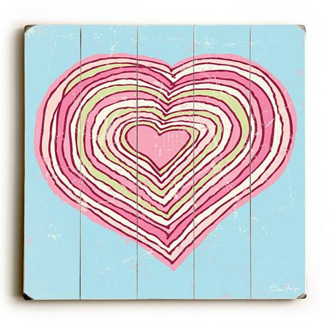 Groovy Heart Wood Sign 30x30 (77cm x 77cm) Planked