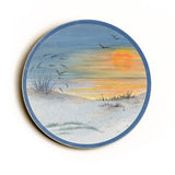 Sunset Watercolor Wood Sign 18x18 (46cm x46cm) Round