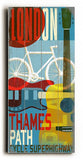London-MusCycle Wood Sign 10x24 (26cm x61cm) Planked