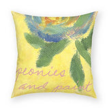 Peonies & Paint Pillow 18x18