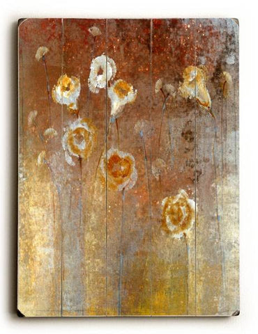 Bronze Florals Wood Sign 9x12 (23cm x 31cm) Solid