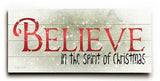 Believe Wood Sign 10x24 (26cm x61cm) Planked