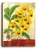 Yellow Orchid Wood Sign 12x16 Planked