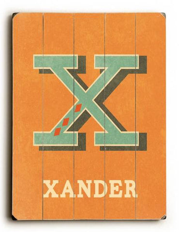 Alphabet - X Wood Sign 18x24 (46cm x 61cm) Planked