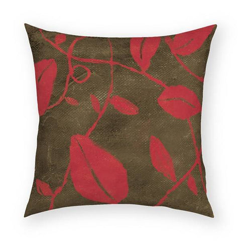 Crimson Vines Pillow 18x18