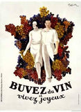 Leonetto Cappiello Buvez du Vin Poster Wood Sign 12x16 Planked
