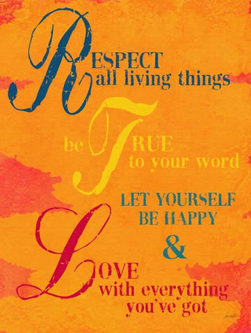 respect all living things Wood Sign 14x20 (36cm x 51cm) Planked